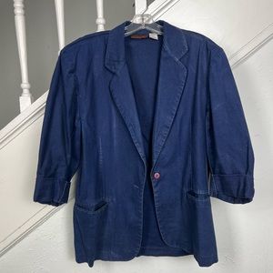 Cotton navy blazer